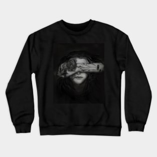 A Woman with Serenity in The Darkness Crewneck Sweatshirt